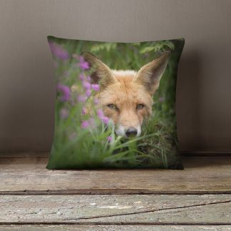 Vixen Amongst the Grass Fox Photo Cushion
